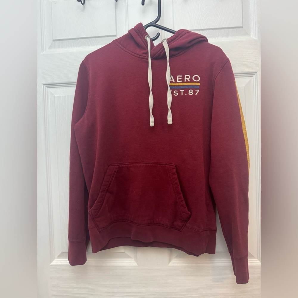 Aeropostale Maroon Mens Hoodie Size Medium